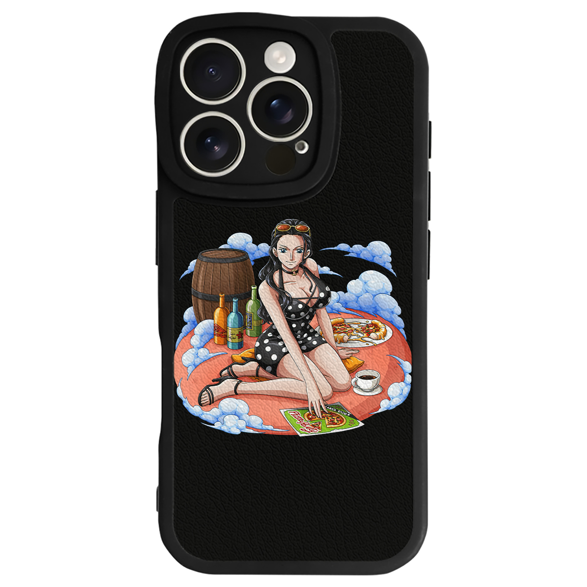 （画像用） ワンピース ニコ・ロビン ONE PIECE Nico Robin 【iPhone 16シリーズ対応】シリコンスマホケース（レザー調） 材質：シリコン